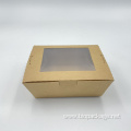 High quality kraft paper box with window 500ml